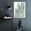 FRAMED – ABSTRACT GREEN PALM LEAF