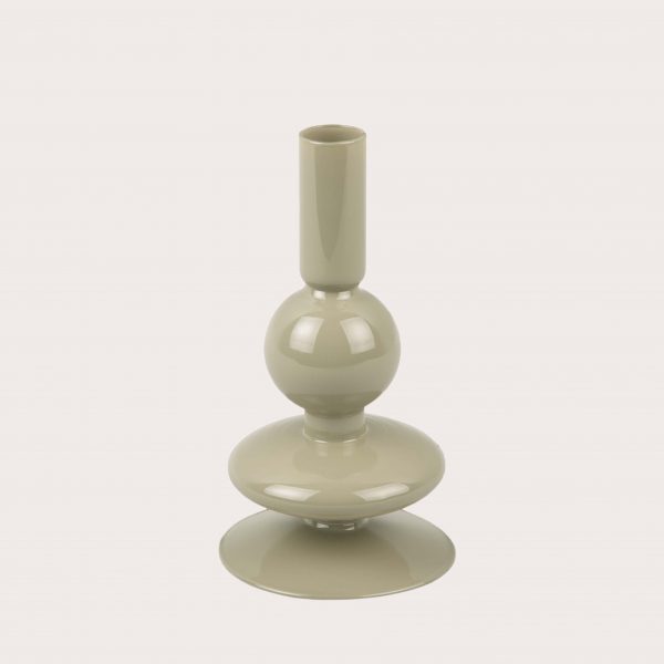 CANDLE HOLDER GLASS BUBBLES - JADE