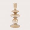CANDLE HOLDER GLASS – SAND BUBBELS