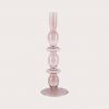 CANDLE HOLDER GLASS - FADED PINK